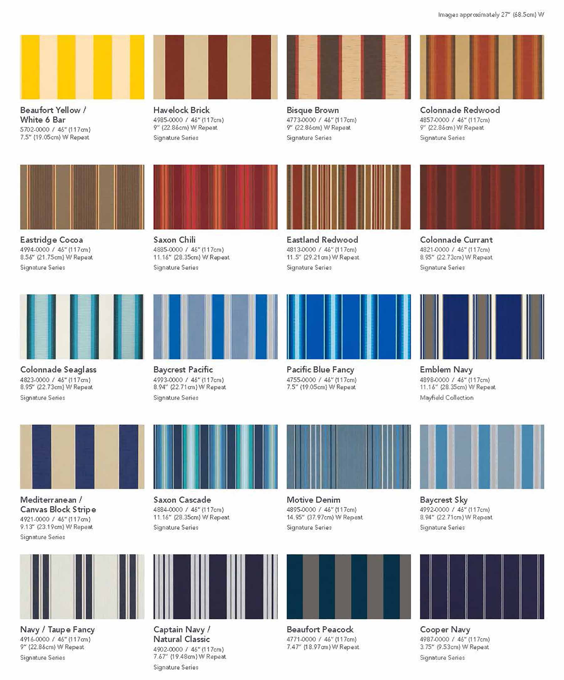 Buy Sunbrella Colonnade Stone 4822-0000 Awning Stripes Collection Awning /  Shade Fabric by the Yard